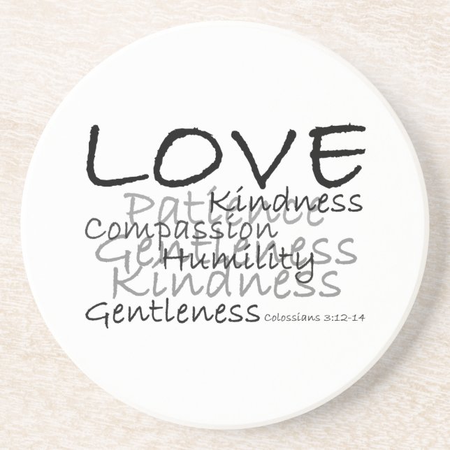 Liebe (Colossians 3) Untersetzer (Vorne)