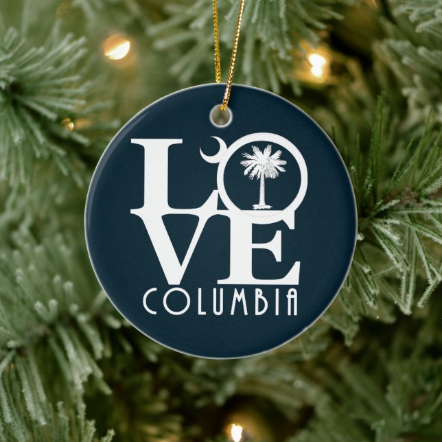 LIEBE Columbia South Carolina Keramik Ornament (Baum)