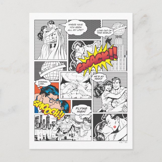 Liebe-Comic-Dias Postkarte (Vorderseite)