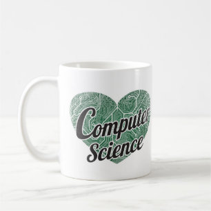Liebe "Computer Science Retro Heart Blackboard" Kaffeetasse