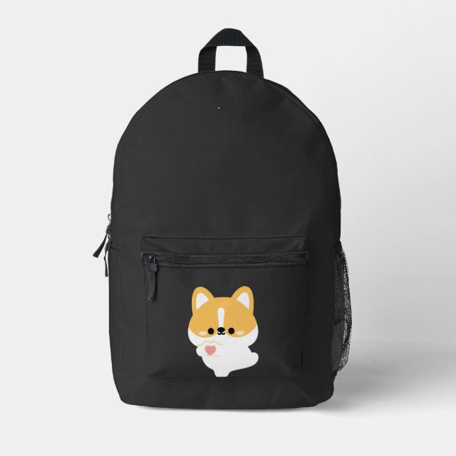 Liebe Corgi Bedruckter Rucksack (Vorderseite)