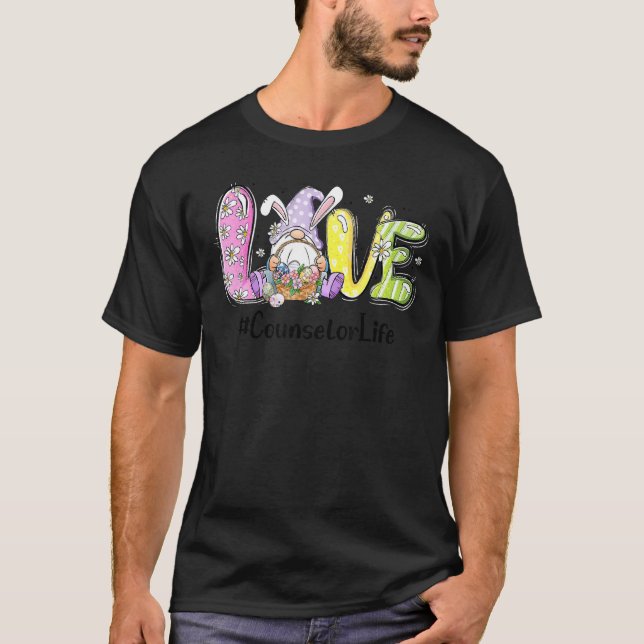 Liebe Counselor Life Funny Easter Day Bunny Eg T-Shirt (Vorderseite)