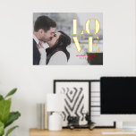 Liebe Couple Foto Hochzeitstag Foliendrucke<br><div class="desc">Liebe Couple Foto Hochzeitstag Jubiläum Foil Prints</div>