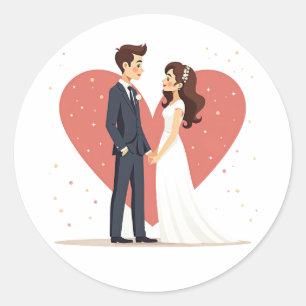 Liebe Couple Wedding Sticker