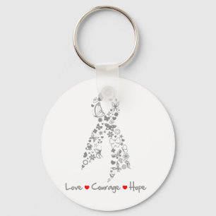 Liebe Courage Hope Butterfly - Hirnkrebs Schlüsselanhänger