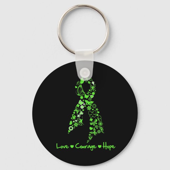 Liebe Courage Hope Butterfly - Non-Hodgkins Lympho Schlüsselanhänger (Vorderseite)