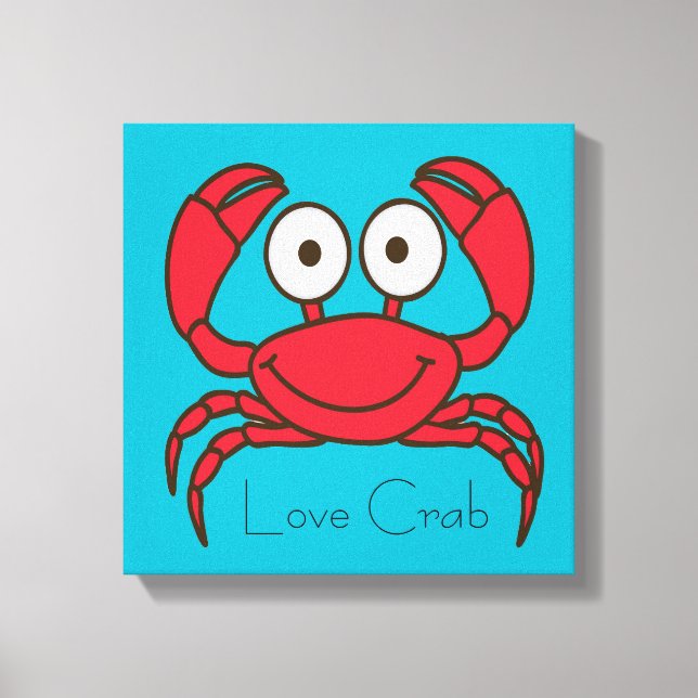 Liebe Crab Leinwanddruck (Vorderseite)