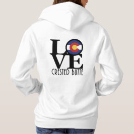 LIEBE Crested Butte Colorado (Rückseite) Hoodie