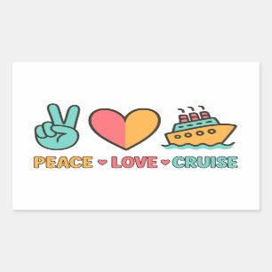 Liebe Cruise Vacation Rechteckiger Aufkleber