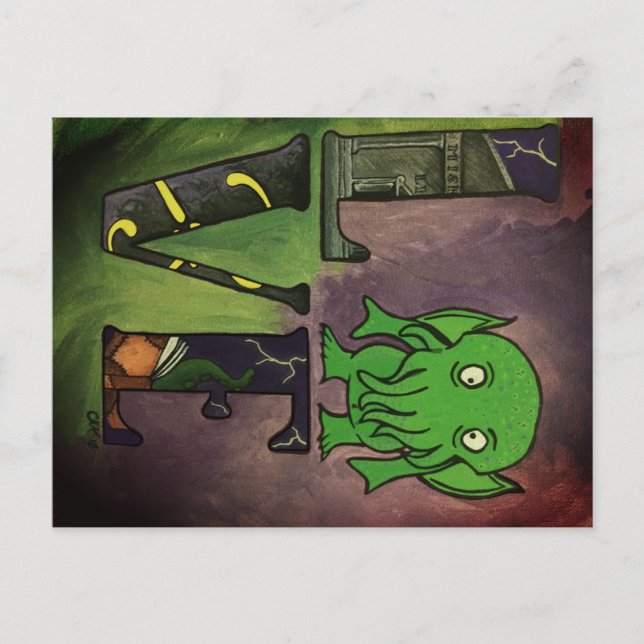 Liebe Cthulhu Postkarte (Vorderseite)