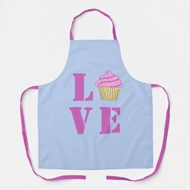 Liebe Cupcake All-over Print-Schürze Schürze (Vorderseite)