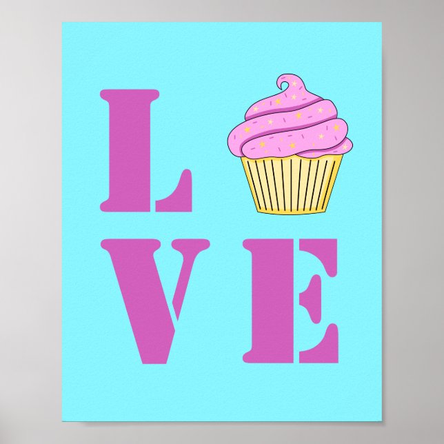 Liebe Cupcake Poster (Vorne)