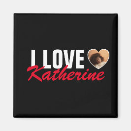 Liebe Custom Foto Herz und Name Poster Magnet