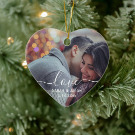 LIEBE | Custom Foto Wedding Keramik Ornament