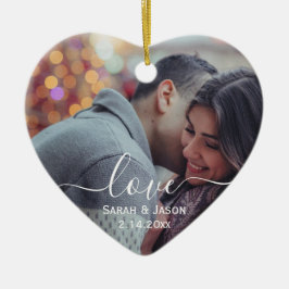 LIEBE | Custom Foto Wedding Keramik Ornament
