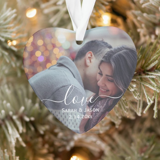 LIEBE | Custom Foto Wedding Ornament (Baum)