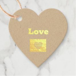 Liebe Custom Text Shape Heart Fovor Tag