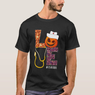 Liebe CVICU Nurse Life Nurse Halloween Pumpkin Kos T-Shirt