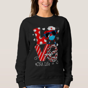 Liebe Dabbing Herz Pflege CNA Krankenschwester Leb Sweatshirt