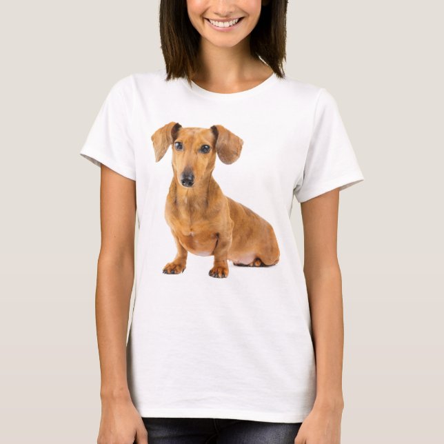 Liebe Dackel Welpe Dog Tee Shirt (Vorderseite)