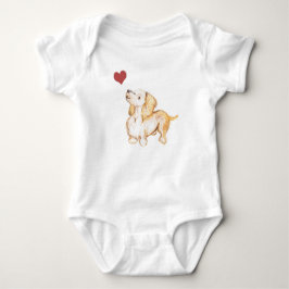 Liebe-Dackeln Winnie des Säuglings I die Dackel Baby Strampler