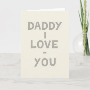 Liebe Daddy Grußkarte Karte