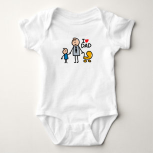 Liebe Daddy Print Baby Strampler