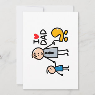 Liebe Daddy Print Feiertagskarte