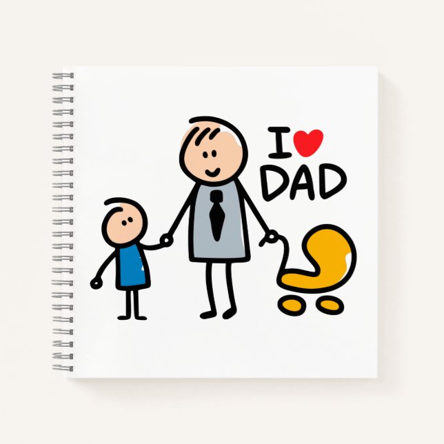 Liebe Daddy Print Notizbuch (Vorderseite)