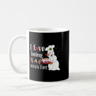 Liebe dafür, eine Lunch-Lady-Schneemann-Weihnachts Kaffeetasse