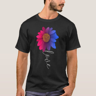 Liebe Daisy Blume Bisexualität Flag Bisexual Lgbt  T-Shirt