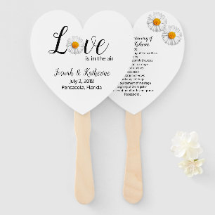 Liebe Daisy Wedding Program Fan Fächer