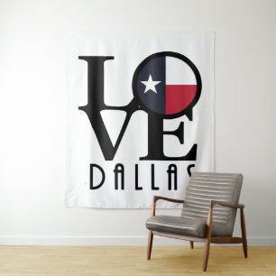 LIEBE Dallas Texas Wandteppich
