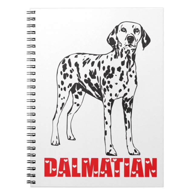 Liebe Dalmatiner Welpen Hund - Gepunkteter Feuerhu Notizblock (Vorderseite)