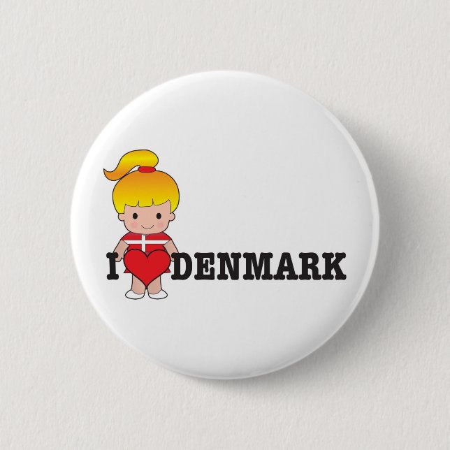 Liebe Dänemark Button (Vorderseite)