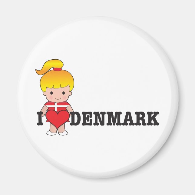 Liebe Dänemark Magnet (Vorne)