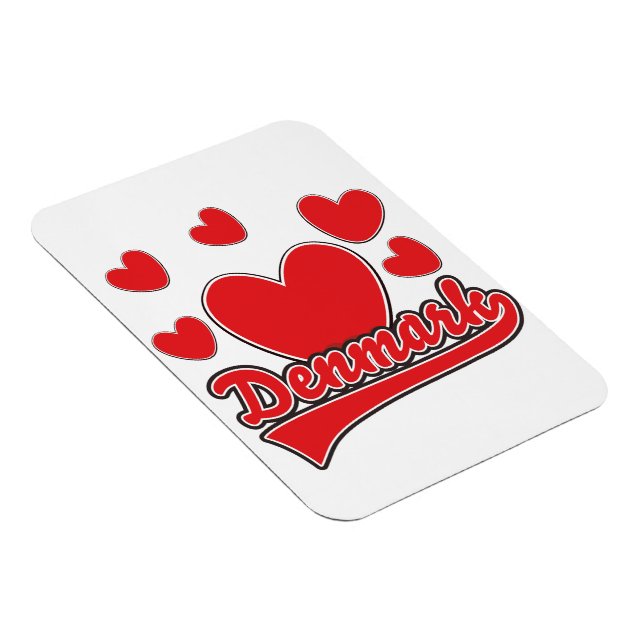 Liebe Dänemark Vintages Logo Magnet (Rechte Seite)