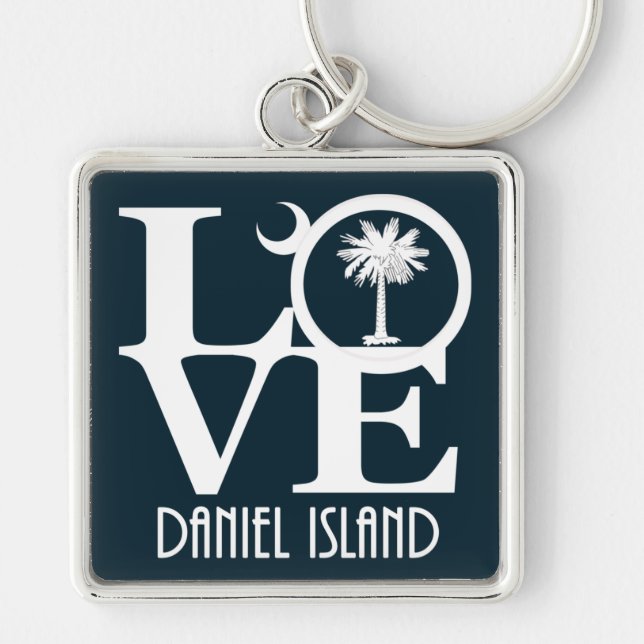 LIEBE Daniel Island South Carolina Schlüsselanhänger (Vorne)