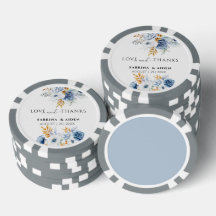 Liebe & Dank Dusty Blue White Gold Floral Wedding