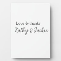 Liebe & Dank Ehepaar Name Hochzeit einfach minimal