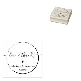Liebe & Dank - Elegante Hochzeit Gummistempel