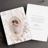 Liebe & Dank floral Rose Gold Foil Danke Karte