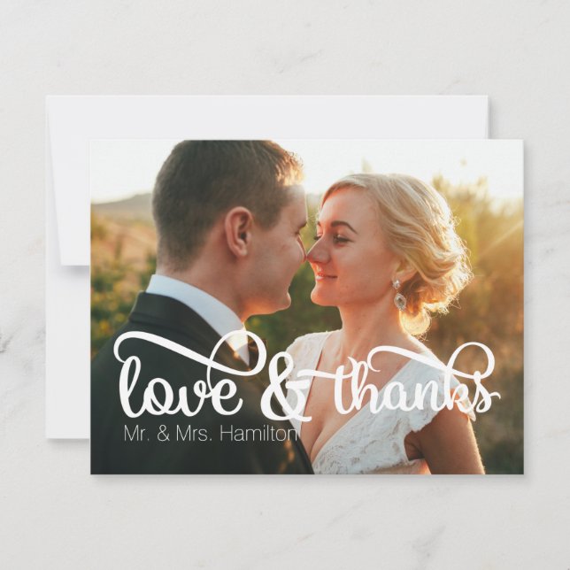 Liebe & Dank Foto Vielen Dank Einladung (Vorderseite)