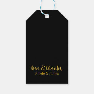 Liebe & Dank Gold JEDE FARBE Moderne Gastgeschenk  Geschenkanhänger