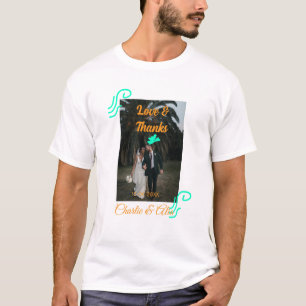 Liebe & Dank Hochzeitskärtchen Foto modern hinzufü T-Shirt