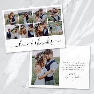 Liebe & Dank Kalligrafie Hochzeiten Fotos Dankeskarte