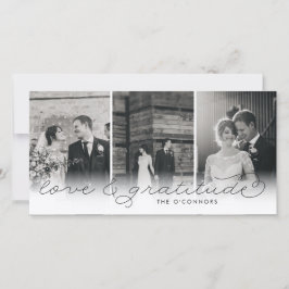 Liebe & Dankbarkeit Hochzeit Vielen Dank für Ihre  Dankeskarte
