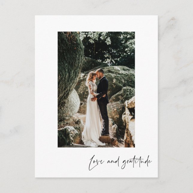 Liebe Dankbarkeit Vertical Foto Danke Postcard Postkarte (Vorderseite)