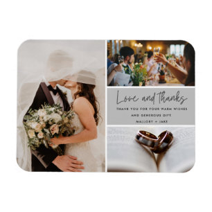 Liebe Danke 3 Foto Wedding Danke Magnet