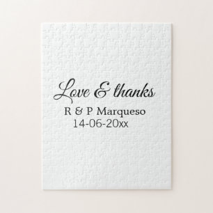 Liebe & danke fügen Ehegatten Namen Hochzeit hinzu
